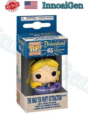 Funko Pocket Pop Keychain Disneyland 65th Alice in Mad Tea Party Attraction NIB